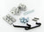 Axim HN950 S/F Offset Face Fixed Door 2 Part Hinge Silver