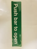 Axim PR-7000 "Push bar to open" Label Sticker